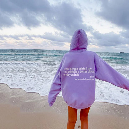 "Dear person behind me" sweater