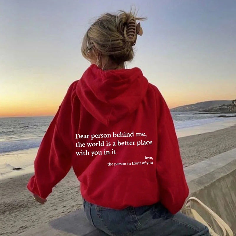 "Dear person behind me" sweater