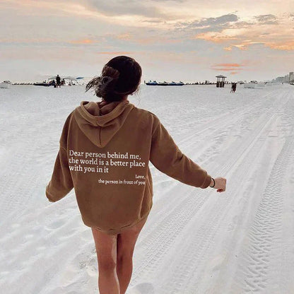 "Dear person behind me" sweater